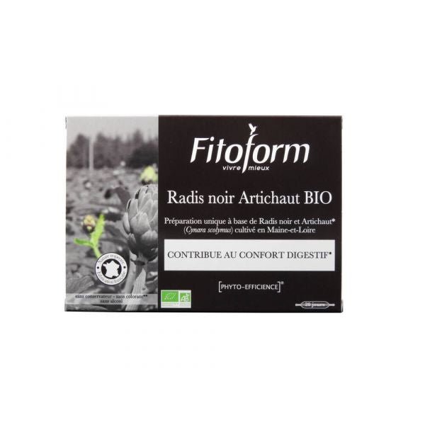 Artichaut Français (ex: Radis Noir Artichaut) Bio - 20 Ampoules De 10 Ml - Fitoform