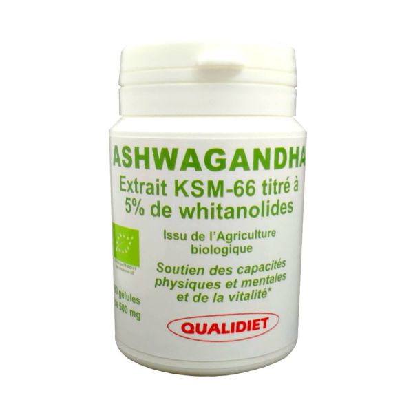 Ashwagandha Fort 500 Mg Bio - 60 Gélules - Vitalosmose