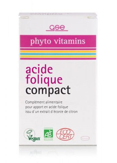 Acide Folique Compact Bio apporte de la vitamine B9 100% naturelle, obtenue à partir d'écorce de citron.