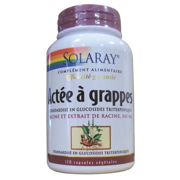 Actée À Grappes, Cimicifuga Racemosa Standardisé 545 Mg - 120 Capsules Végétales - SOLARAY