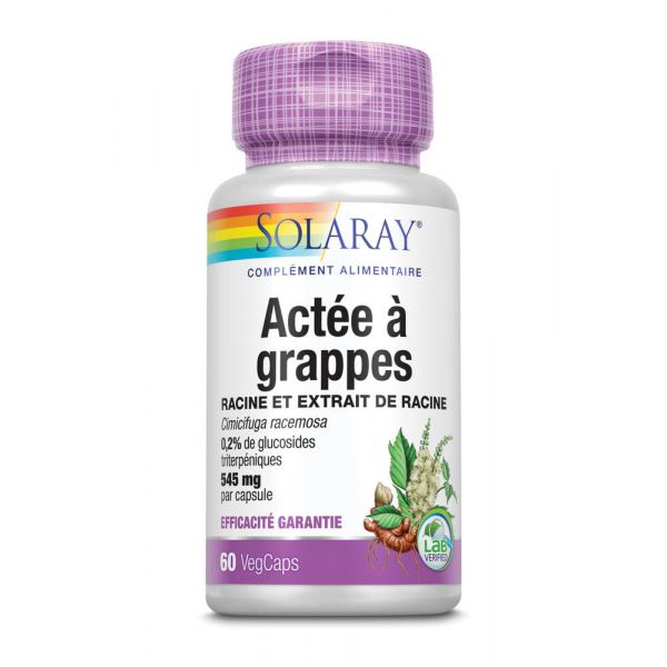 Actée À Grappes, Cimicifuga Racemosa Standardisé 545 Mg - 60 Capsules Végétales - SOLARAY