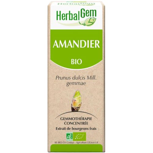 Amandier Bio - Extrait De Bourgeons Frais - 30 ml - HerbalGem, qui Soutient la circulation sanguine et le fonctionnement de l’activité des reins.