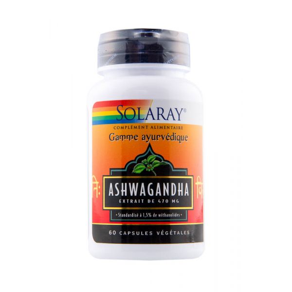 Ashwagandha 470 Mg - 60 Capsules Végétales - SOLARAY