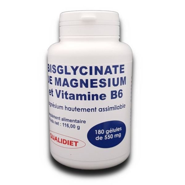 Bisglycinate De Magnésium / Vit B6 - 180 Gélules - Vitalosmose