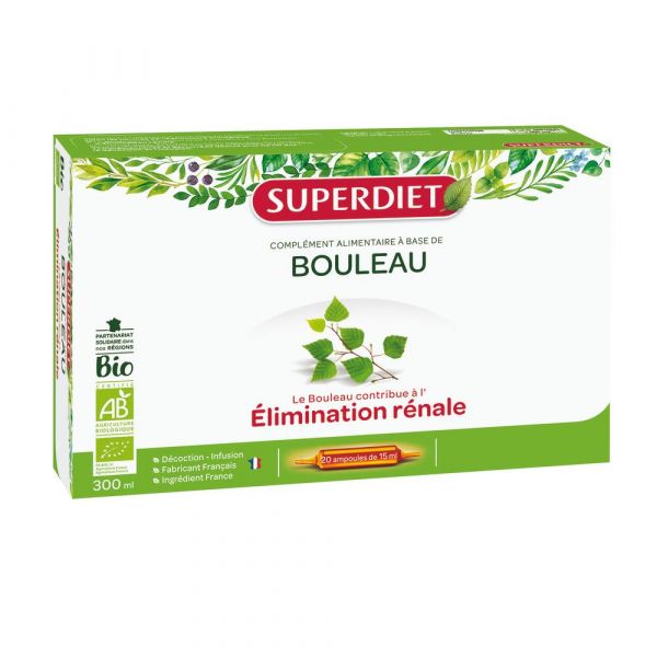 Bouleau Bio - Coffret 20 Ampoules De 15 Ml - Superdiet