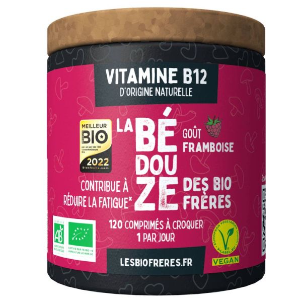 Bédouze, Vitamine B12 Framboise Bio - 120 Comprimés À Croquer - Les Bio Freres