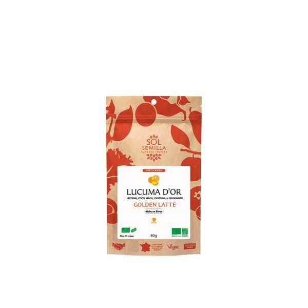 sachet de 80g de lucuma d'or de la marque sol semilla