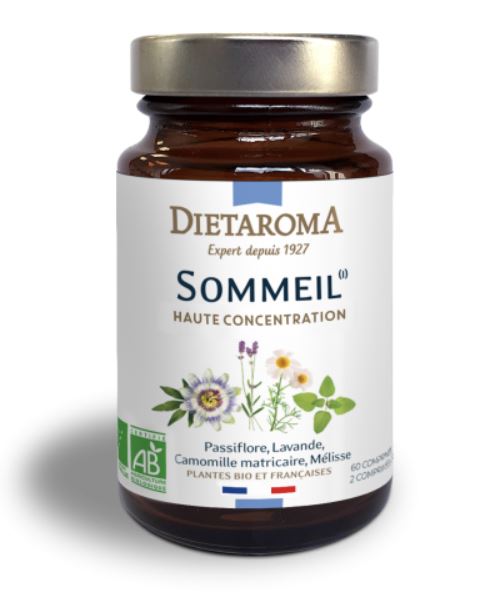 C.I.P Sommeil Bio est formulé avec la mélisse, la lavande et la camomille matricaire pour favoriser le sommeil naturel.