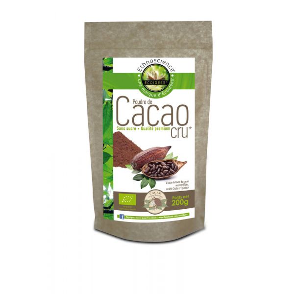 Cacao Cru En Poudre Bio - Sachet 200 G - Ecoidées