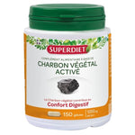 Charbon Végétal - 150 Gélules - Superdiet