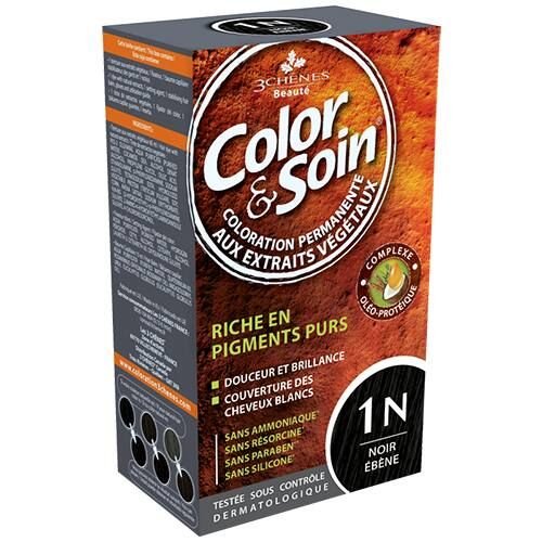 Color & Soin 1 N - Noir Ébène - 135 Ml - 3 chenes