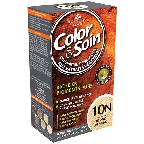 Color & Soin 10 N - Blond Platine - 135 Ml - 3 chenes