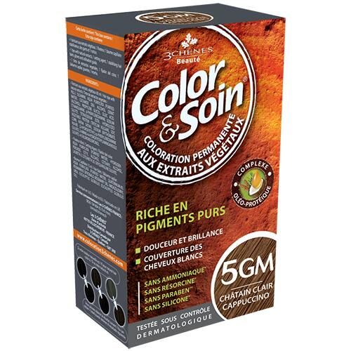 Color & Soin 5 Gm - Châtain Clair Cappuccino - 135 Ml - 3 chenes