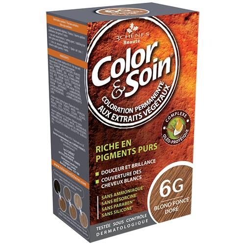 Color & Soin 6 G - Blond Foncé Doré - 135 Ml - 3 chenes