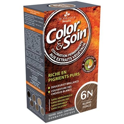 Color & Soin 6 N - Blond Foncé - 135 Ml - 3 chenes