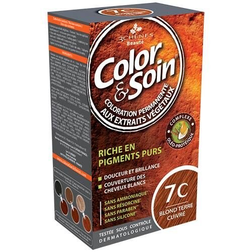 Color & Soin 7 C - Blond Terre Cuivré - 135 Ml - 3 chenes