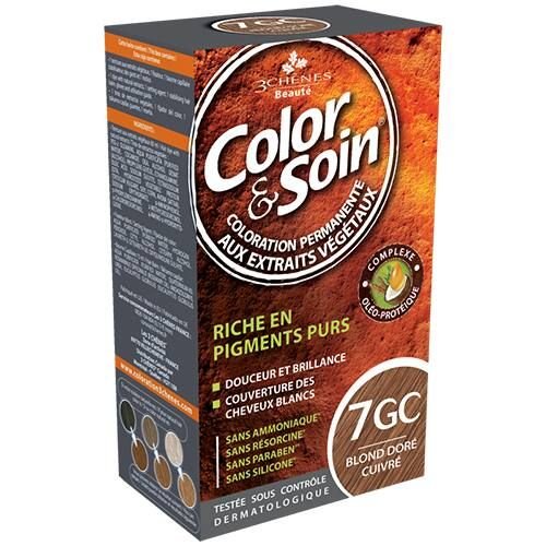 Color & Soin 7 Gc - Blond Doré Cuivré - 135 Ml - 3 chenes