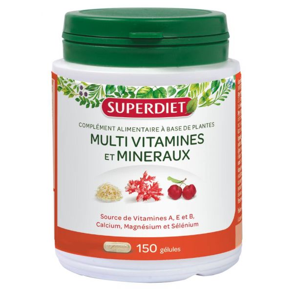 Complexe Multivitamines Et Minéraux - 150 Gélules - Superdiet