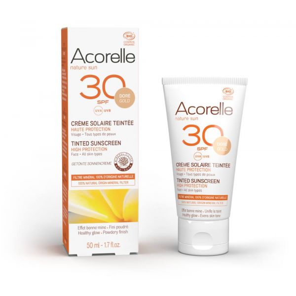 Crème Solaire Teintée Spf 30 Bio - Tube 50 Ml - Acorelle