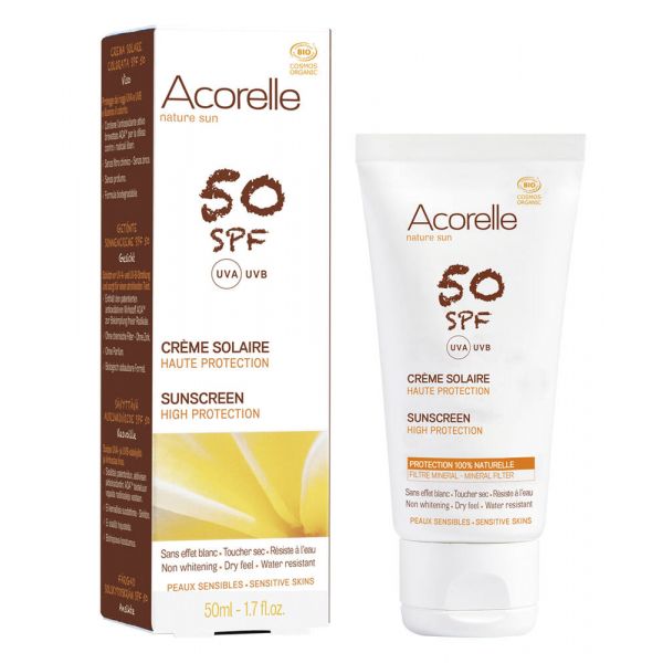 Crème Solaire Visage Spf 50 Bio - 50 Ml - Acorelle