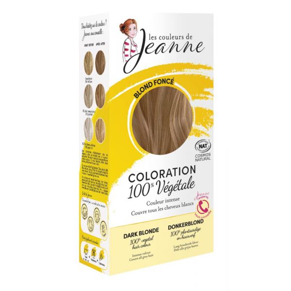 Coloration Blond Foncé 100% Végétale - 2 X 50 G - Les Couleurs de Jeanne