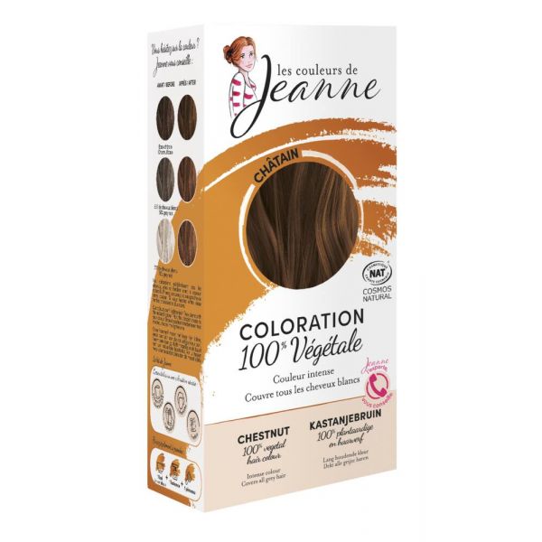 Coloration Châtain 100% Végétale - 2 X 50 G - Les Couleurs de Jeanne