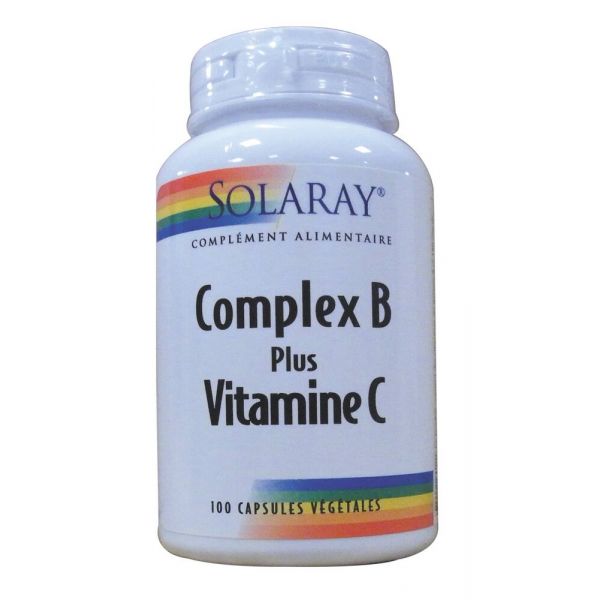 Complex B Plus Vitamine C - 100 Capsules Végétales - SOLARAY