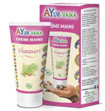 Un tube de 75 ml de Crème Mains au Shatavari  de la marque AyurVana