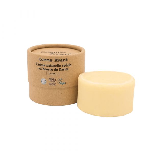 Crème Solide Au Beurre De Karité Bio - Pot Kraft 50 G - Comme avant