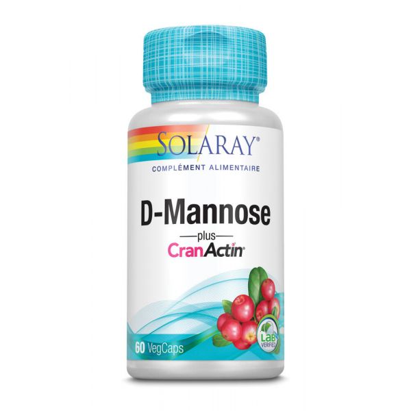 D-mannose Plus Cranactin - 60 Capsules Végétales - SOLARAY