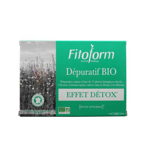 Dépuratif, 17 Plantes Bio - 20 Ampoules De 10 Ml - Fitoform