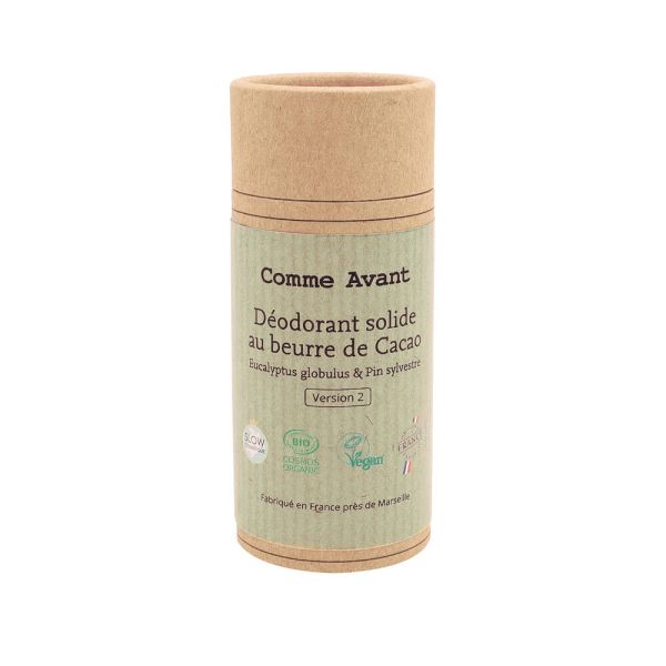 Déodorant Solide Au Beurre De Cacao Eucalyptus Et Pin Sylvestre Bio - Stick Kraft 50 G - Comme avant