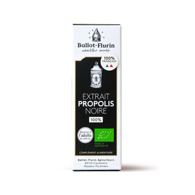 Extrait de propolis noire 100% bio de la marque Ballot-Flurin