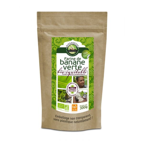 Farine De Banane Verte Bio - Sachet 300 G - Ecoidées