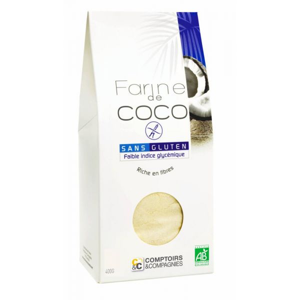 Farine De Noix De Coco Bio - 400 G - Comptoirs et compagnies