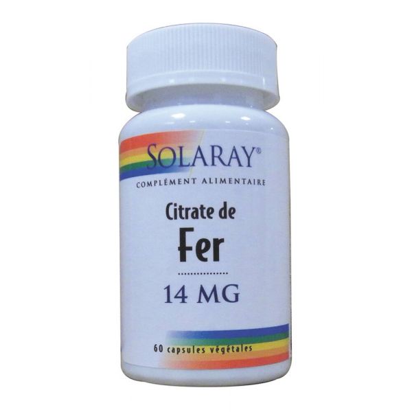 Fer 14 Mg - 60 Capsules Végétales - SOLARAY