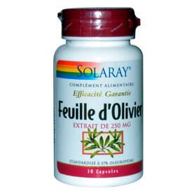 Feuille D'olivier 250 Mg Standardisé - 30 Capsules - SOLARAY