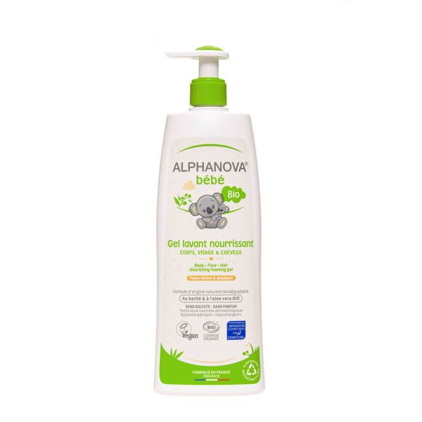 Gel Lavant Nourrissant Sans Sulfate Sans Parfum Bio - 500 Ml - Alphanova