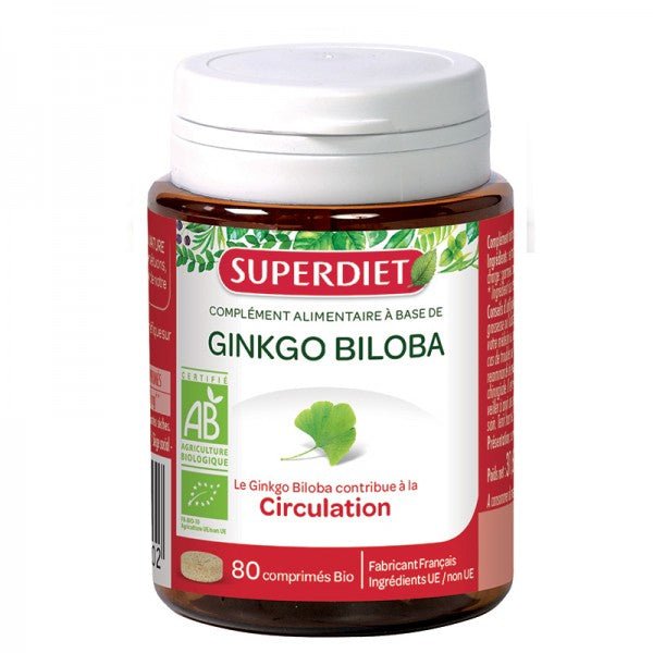 Une boite de 80 Comprimés de Ginkgo Biloba Bio Superdiet