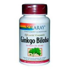 Ginkgo Biloba Standardisé 60 Mg - 60 Capsules - SOLARAY