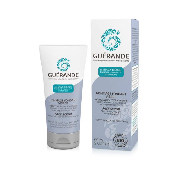 Gommage Fondant Visage, Peeling À La Fleur De Sel, Argile Et Macro Algue Bio - Tube 60 Ml - Guerande