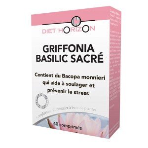 Une boite de complexe Anti-stress de 60 comprimés de la marque Diet Horizon, qui aide à prévenir, diminuer et éliminer le stress grâce à ce complexe unique de plantes