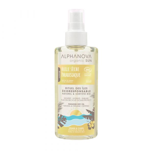 Huile Solaire Sèche Paradisiaque Bio - Spray 125 Ml - Alphanova