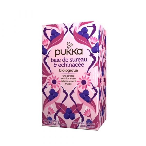 Infusion Baies De Sureau & Echinacée (elderberry & Echinacea) Bio - 20 Sachets - Pukka