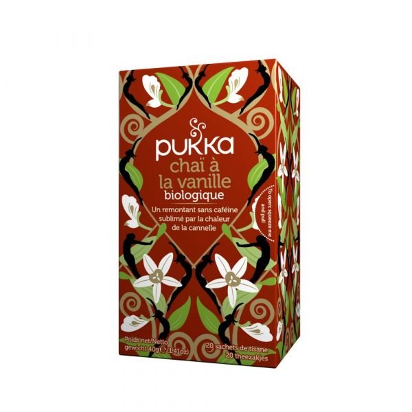 Infusion Chai À La Vanille (vanilla Chai Bio - Boite De 20 Sachets - Pukka