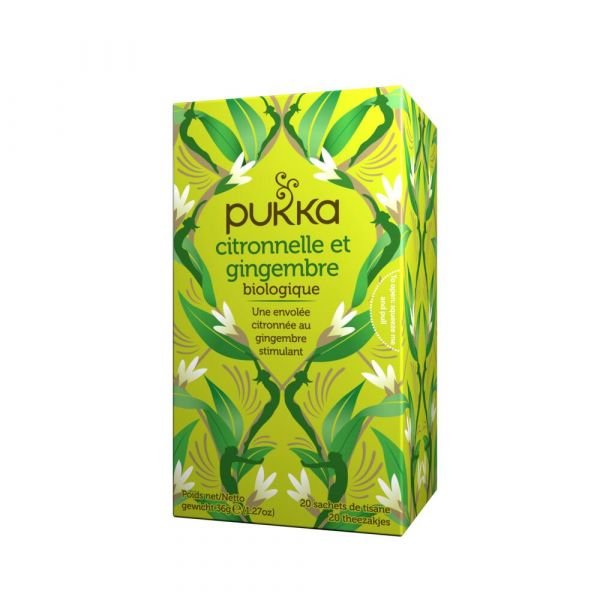 Infusion Citronnelle & Gingembre (lemongrass & Ginger) Bio - 20 Sachets - Pukka