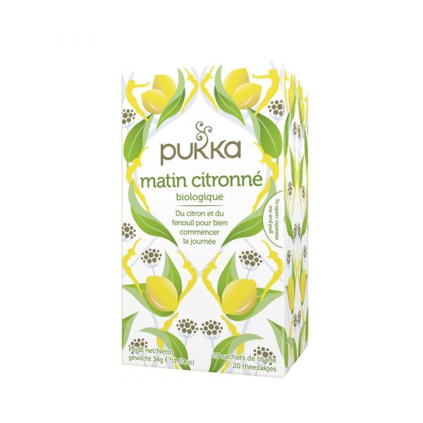 Infusion Matin Citronné Bio - Boîte De 20 Sachets - Pukka