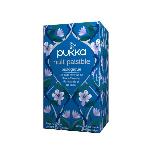 Infusion Nuit Paisible (night Time) Bio - Boite De 20 Sachets - Pukka