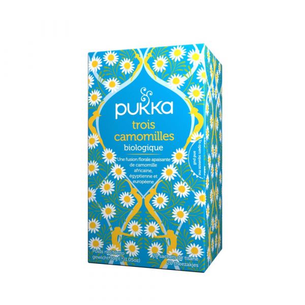 Infusion Trois Camomilles (three Chamomille) Bio - Boîte De 20 Sachets - Pukka