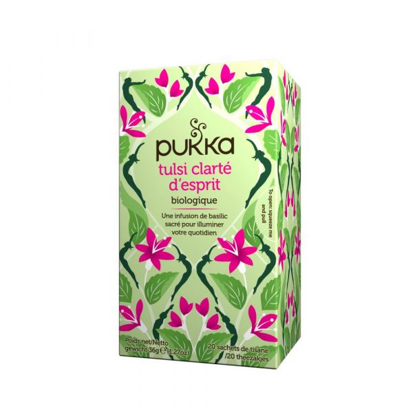 Infusion Tulsi Clarté D'esprit (tulsi Clarity) Bio - Boîte De 20 Sachets - Pukka